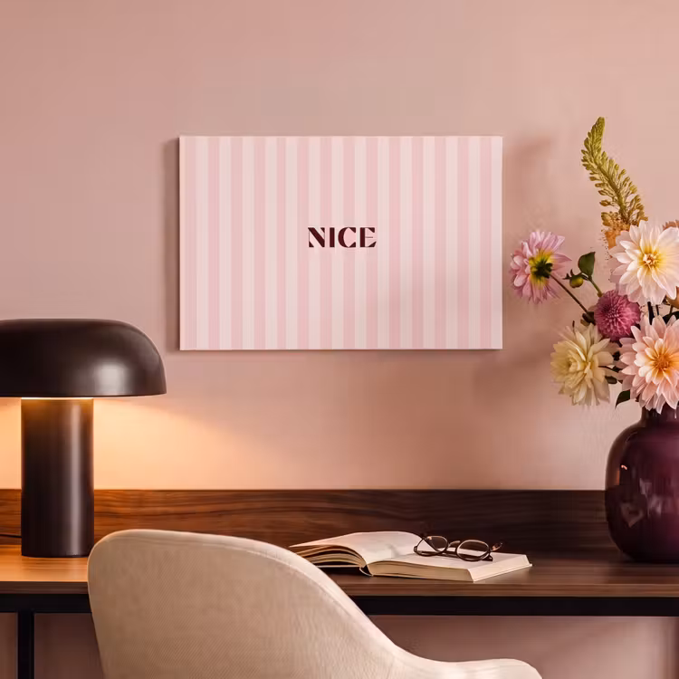 Nice - Strepen - Roze canvas 2cm klein -sfeer4