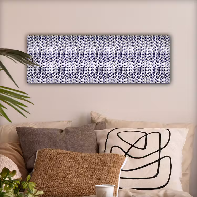 Oceaan - Bubbel - Blauw - Wit canvas 2cm klein 828 -sfeer1
