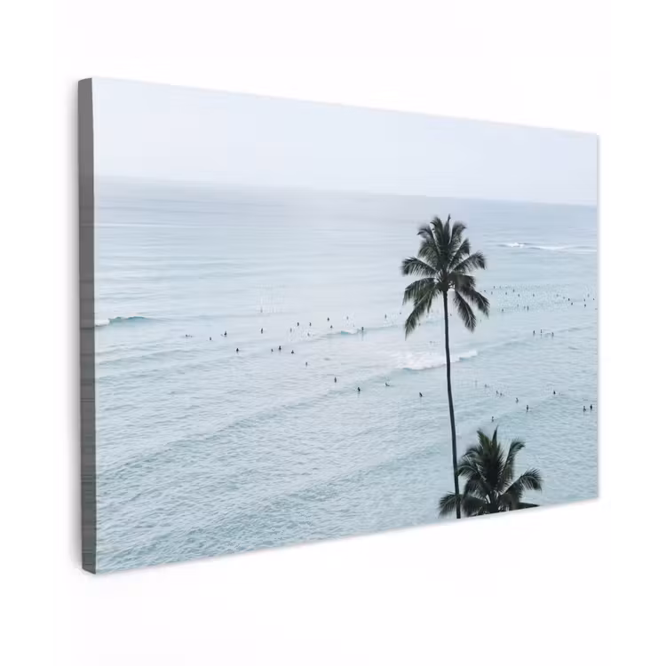 Oceaan - Palmbomen - Surfers canvas 2cm klein -z3d
