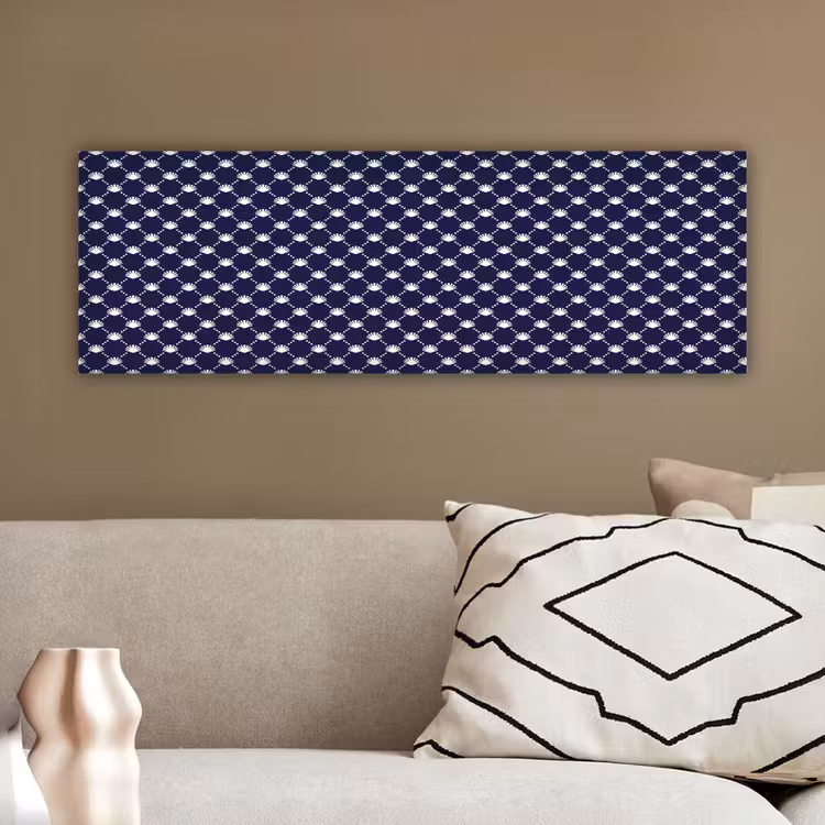 Oceaan - Schelp - Blauw - Wit canvas 2cm klein 828 -sfeer3