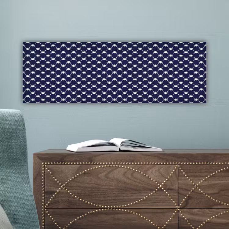 Oceaan - Schelp - Blauw - Wit canvas 2cm klein 828 -sfeer4