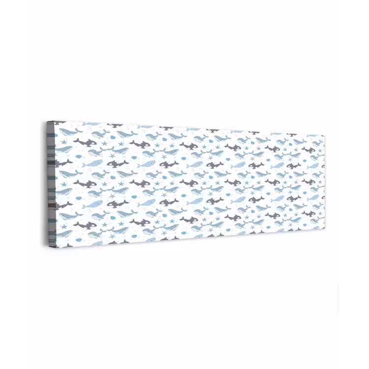 Oceaan - Walvis - Orka - Blauw canvas 2cm klein 828 -z3d
