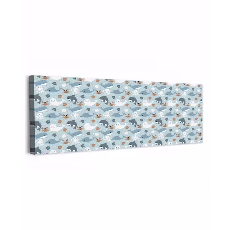 Oceaan - Walvis - Zeehond - Krab canvas 2cm klein 828 -z3d