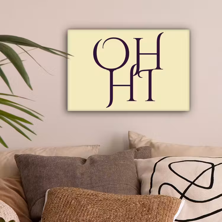 Oh hi - Geel - Monogram canvas 2cm klein -sfeer1