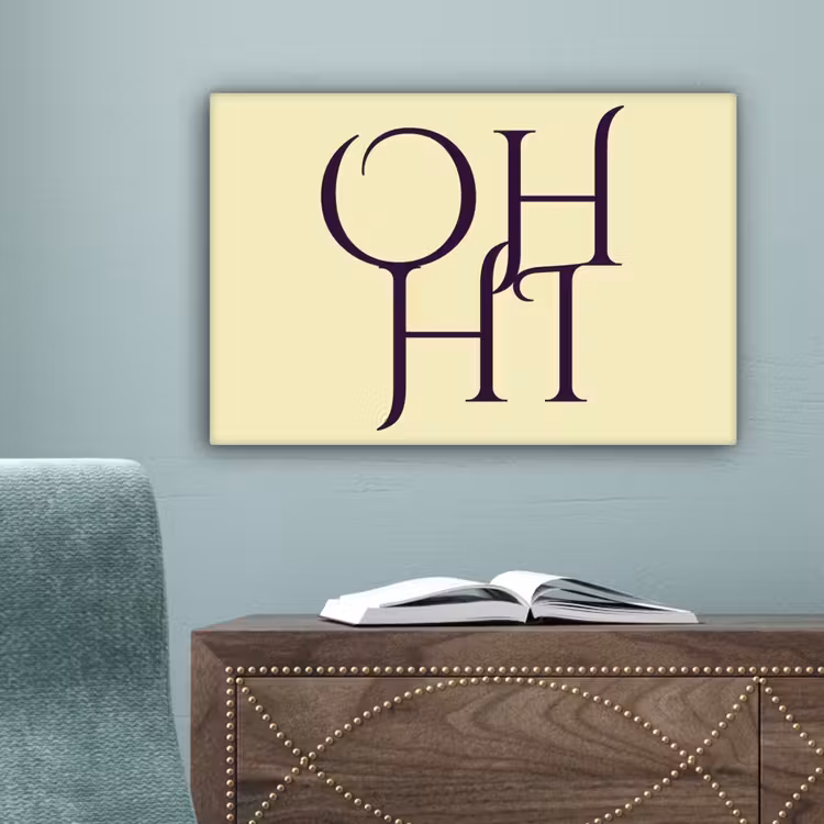Oh hi - Geel - Monogram canvas 2cm klein -sfeer4