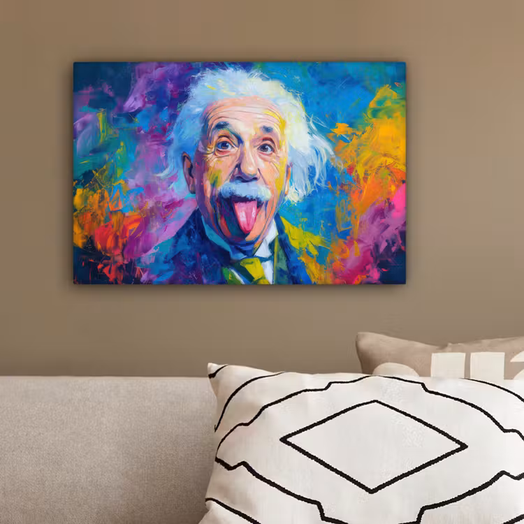 Oude man - Expressief - Kleurrijk canvas 2cm klein -sfeer3