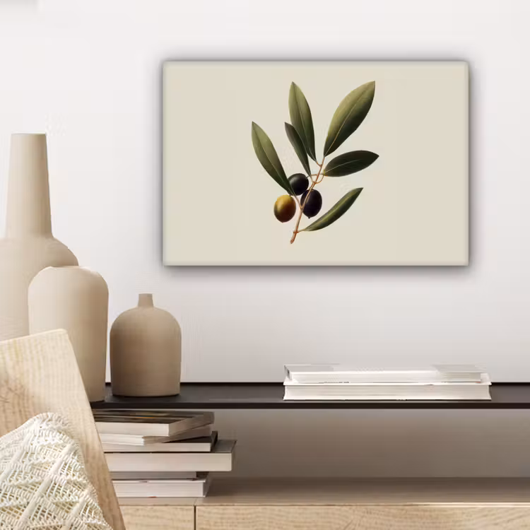 Olijftak - Donkergroen - Olijven canvas 2cm klein -sfeer6