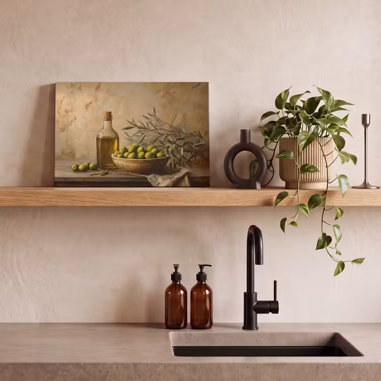 Olijven - Stilleven - Vintage canvas 2cm klein -sfeer3