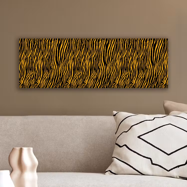 Oranje - Tijger - Zwart - Patroon canvas 2cm klein 828 -sfeer3