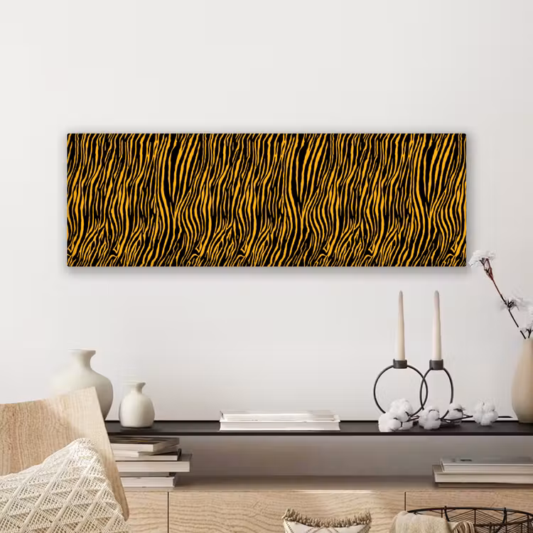 Oranje - Tijger - Zwart - Patroon canvas 2cm klein 828 -sfeer6