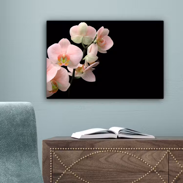 Orchidee - Bloemen - Roze - Stilleven - Flora canvas 2cm klein -sfeer4