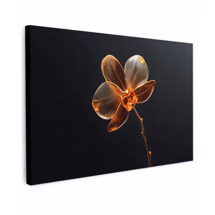 Orchidee - Doorzichtig - Bloem canvas 2cm klein -z3d