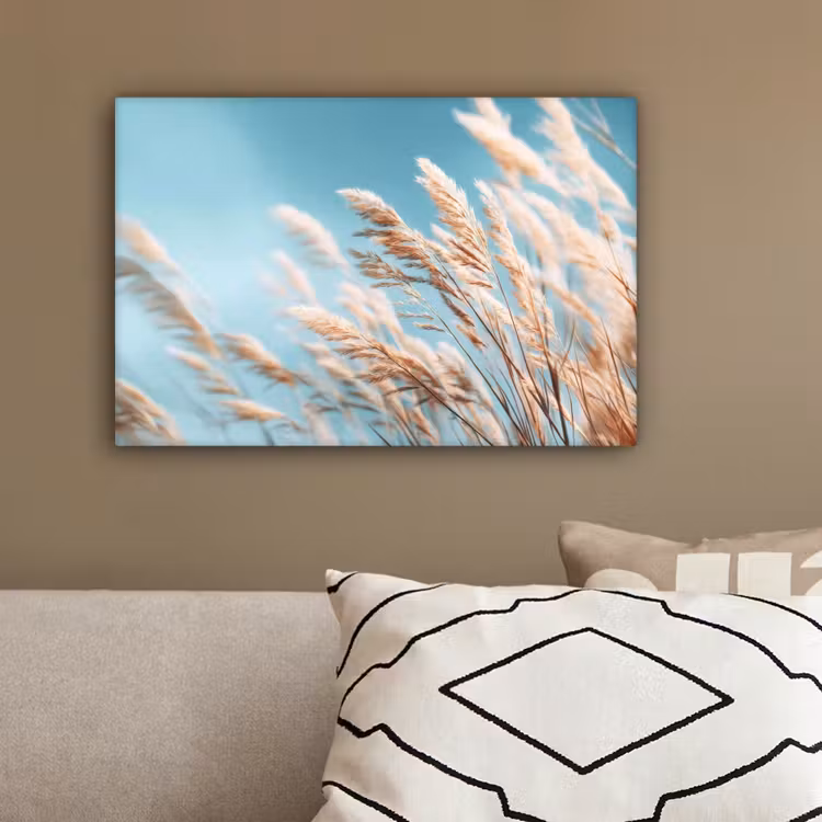 Siergras - Wind - Lichtbruin canvas 2cm klein -sfeer3