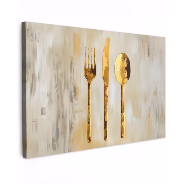 Verf - Goud - Bestek canvas 2cm klein -z3d