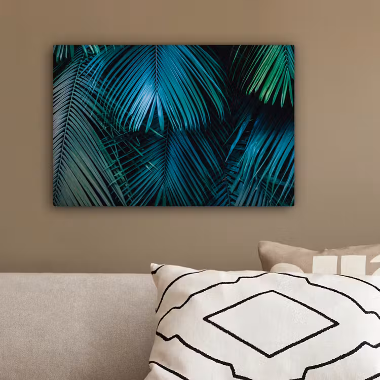 Palmblad - Tropisch - Natuur - Jungle canvas 2cm klein -sfeer3