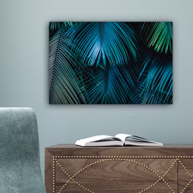 Palmblad - Tropisch - Natuur - Jungle canvas 2cm klein -sfeer4