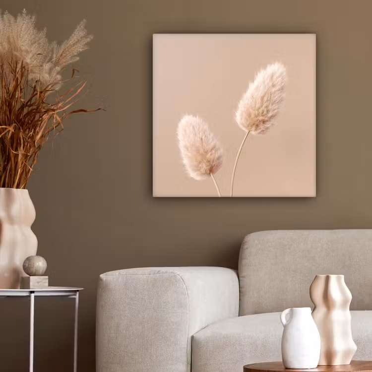 Pampas pluimen - Beige - Planten canvas 2cm middel -sfeer3