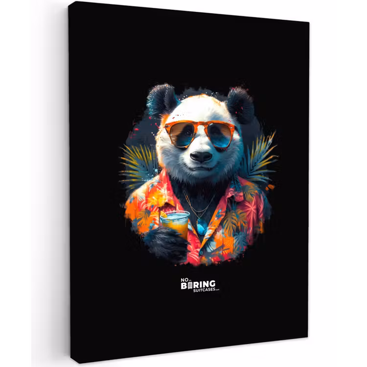 Panda als tropische straatkunst canvas 2cm klein -z3d