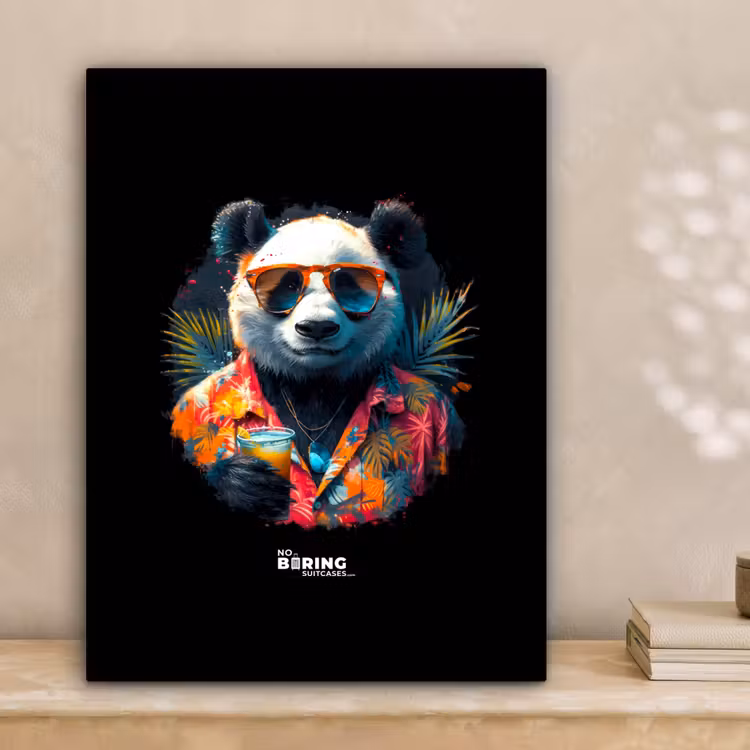 Panda als tropische straatkunst canvas 2cm klein -sfeer1