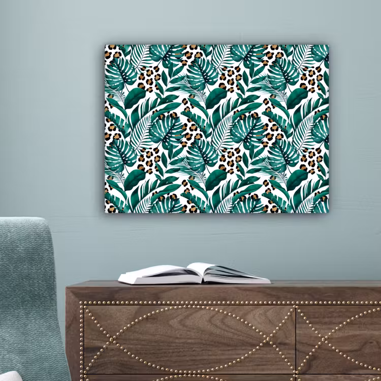 Panterprint - Bladeren - Jungle canvas 2cm klein -sfeer4