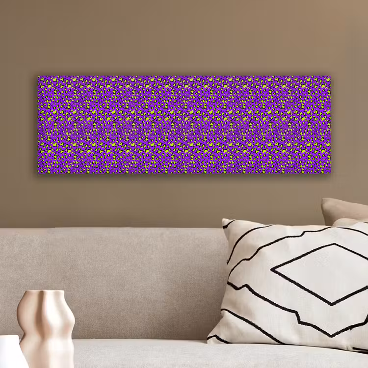 Panterprint - Paars - Groen - Neon canvas 2cm klein 828 -sfeer3