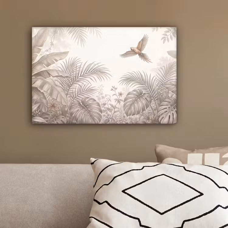 Papagaai - Jungle - Tropisch canvas 2cm klein -sfeer3