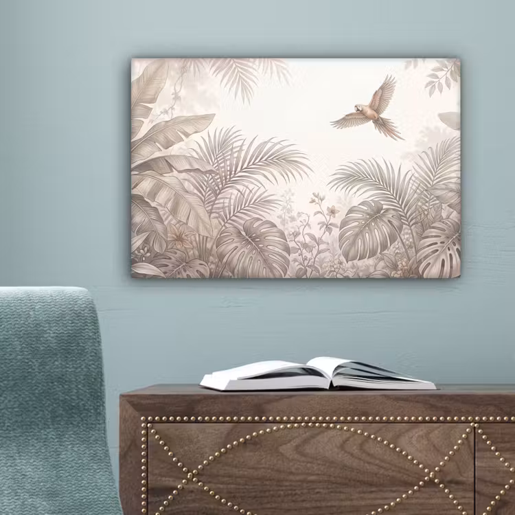 Papagaai - Jungle - Tropisch canvas 2cm klein -sfeer4