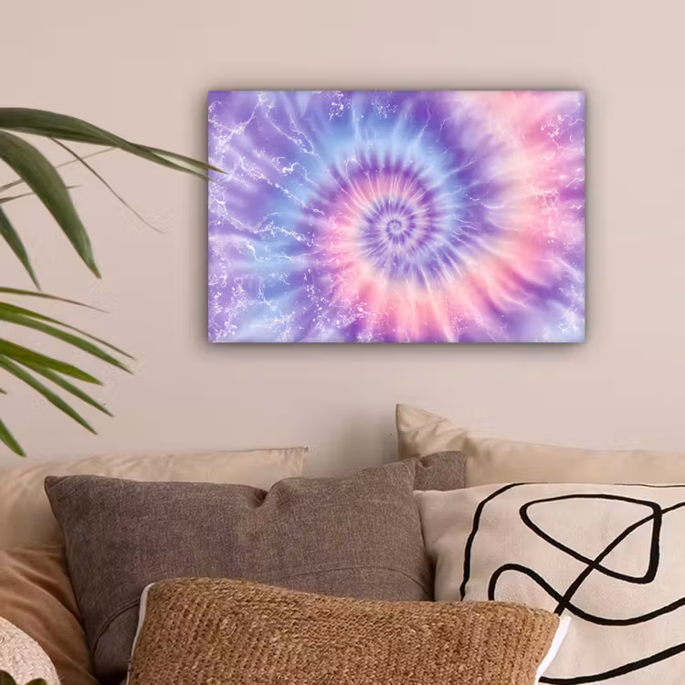 Pasteltinten - Paars - Spiraal - Marmer canvas 2cm klein -sfeer1