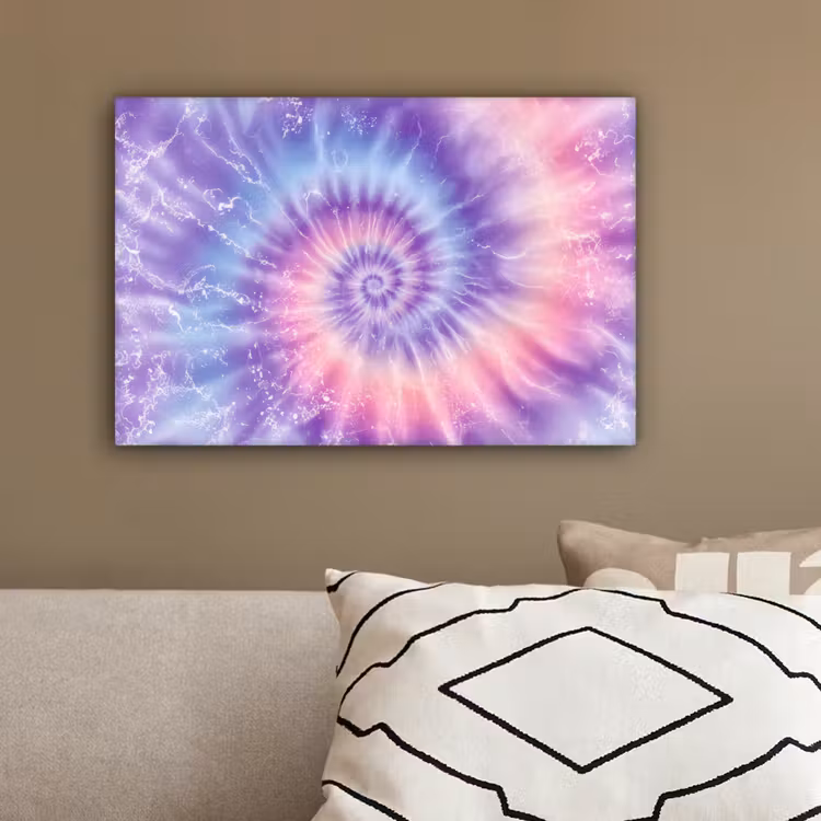 Pasteltinten - Paars - Spiraal - Marmer canvas 2cm klein -sfeer3