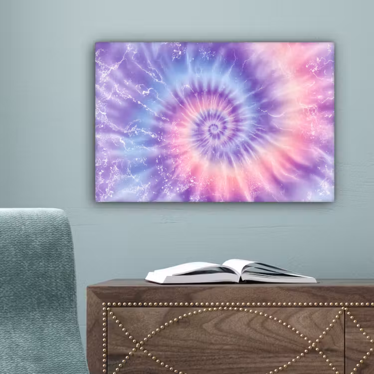 Pasteltinten - Paars - Spiraal - Marmer canvas 2cm klein -sfeer4