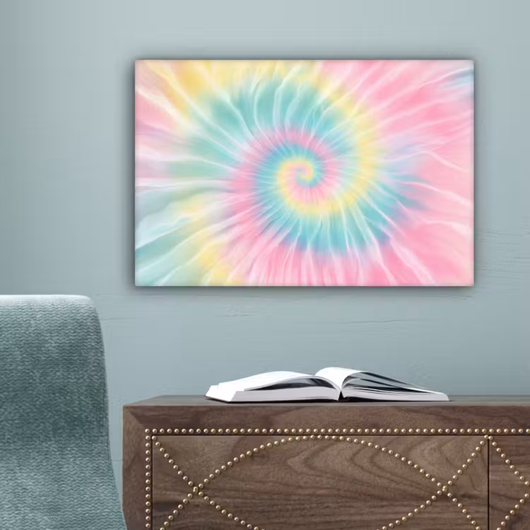 Pasteltinten - Tie dye - Roze canvas 2cm klein -sfeer4