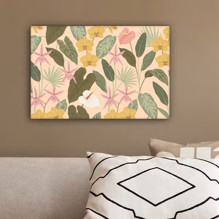 Patroon - Bloemen - Kleurrijk canvas 2cm klein -sfeer3