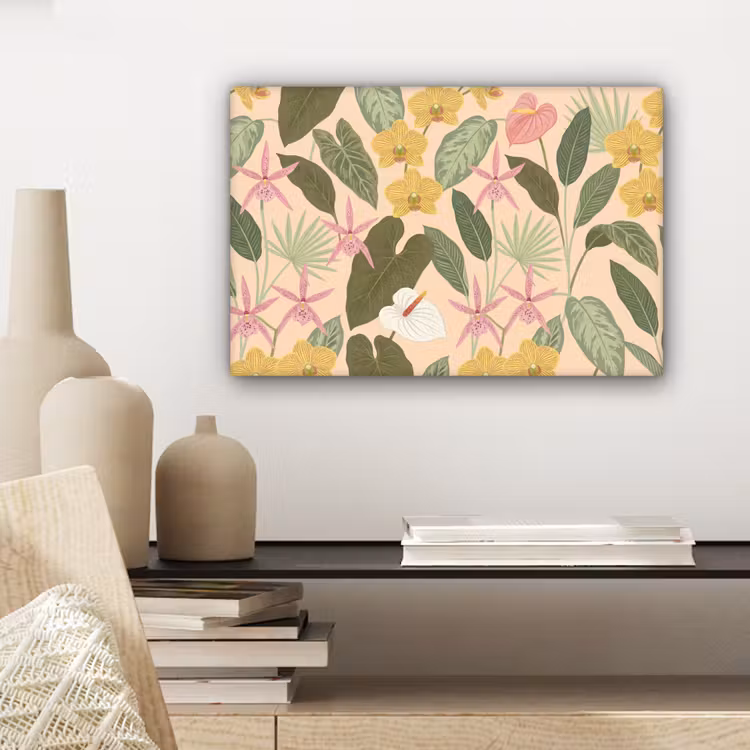Patroon - Bloemen - Kleurrijk canvas 2cm klein -sfeer6