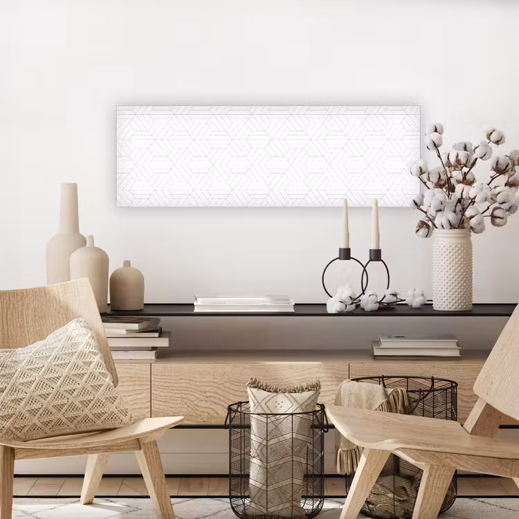 Patroon - Lijn - Design - Zwart - Wit canvas 2cm klein 828 -sfeer6