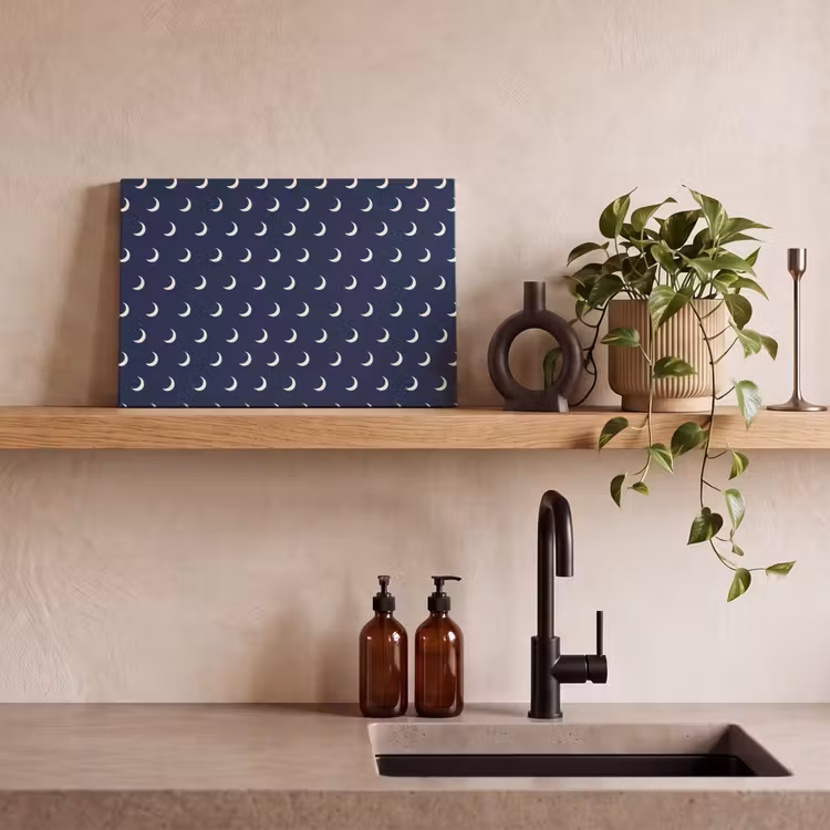 Patroon - Manen - Blauw canvas 2cm klein 34 -sfeer3