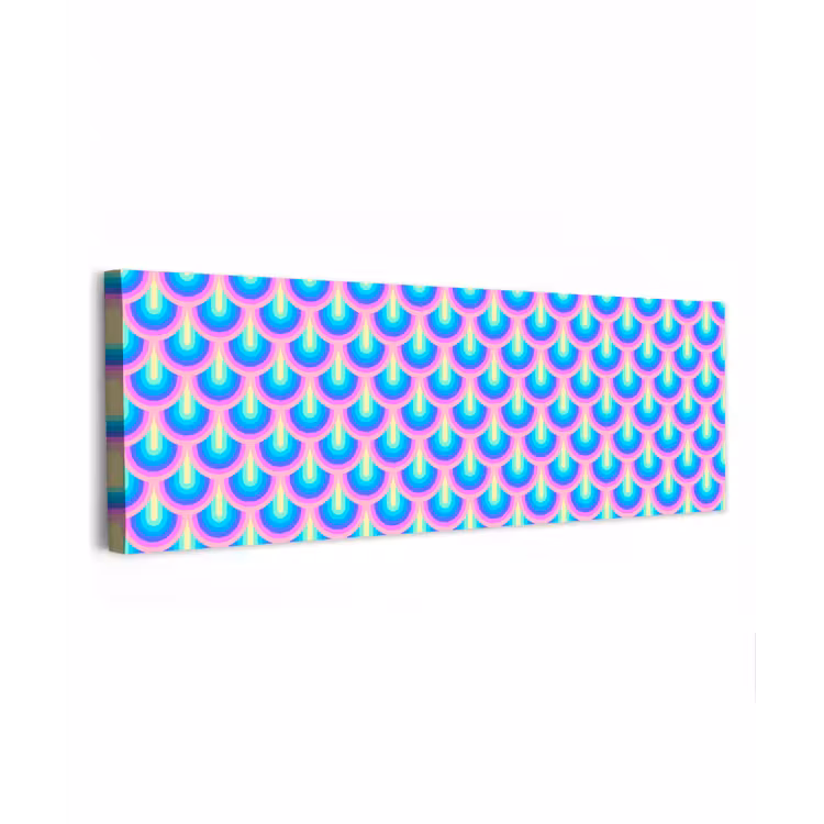 Patroon - Regenboogwaaier - Neon canvas 2cm klein 828 -z3d