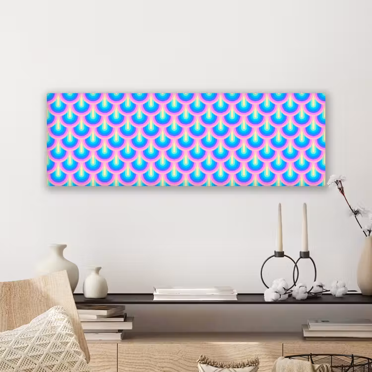 Patroon - Regenboogwaaier - Neon canvas 2cm klein 828 -sfeer6
