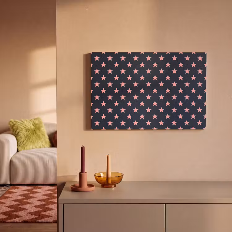 Patroon - Sterren - Roze canvas 2cm klein 34 -sfeer1