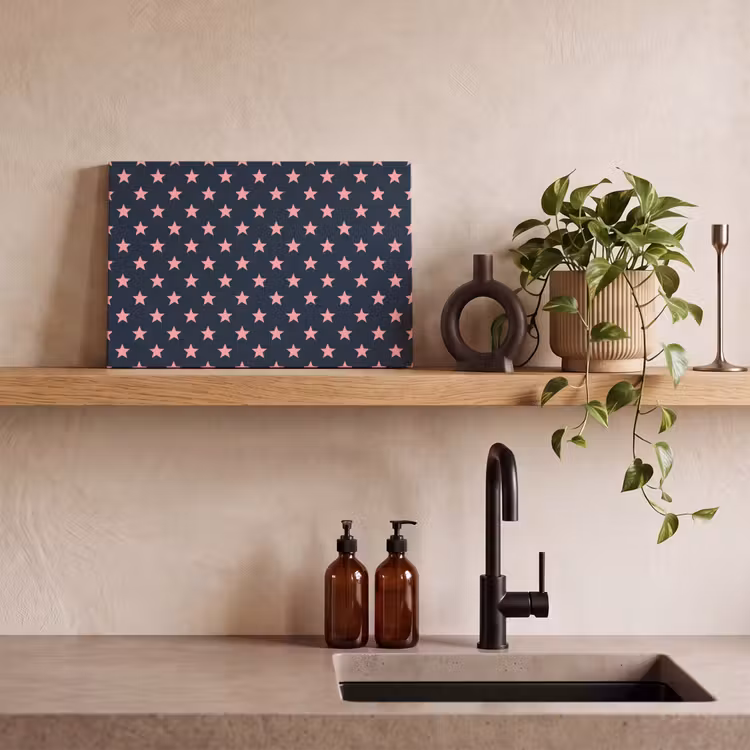 Patroon - Sterren - Roze canvas 2cm klein 34 -sfeer3