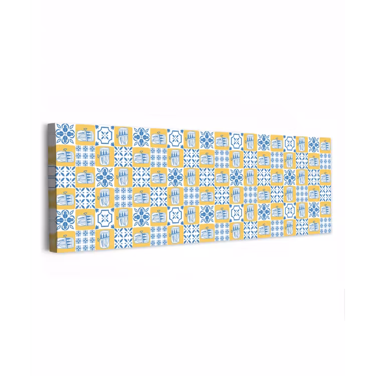 Zee - Geel - Blauw - Wit canvas 2cm klein 828 -z3d