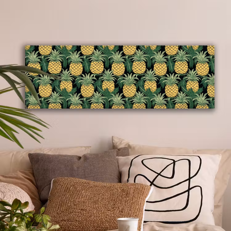 Patroon - Tropisch - Ananas - Illustratie canvas 2cm klein 828 -sfeer1