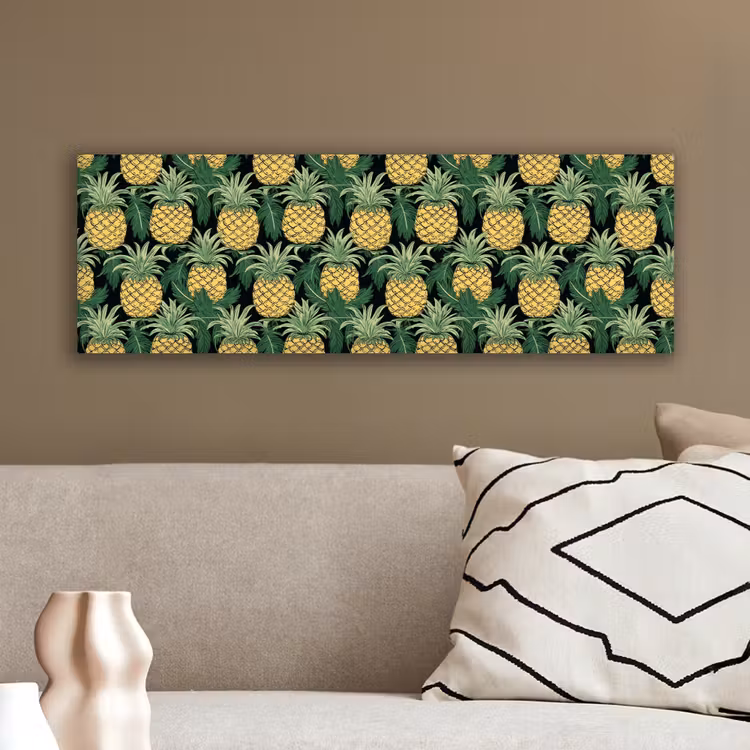 Patroon - Tropisch - Ananas - Illustratie canvas 2cm klein 828 -sfeer3