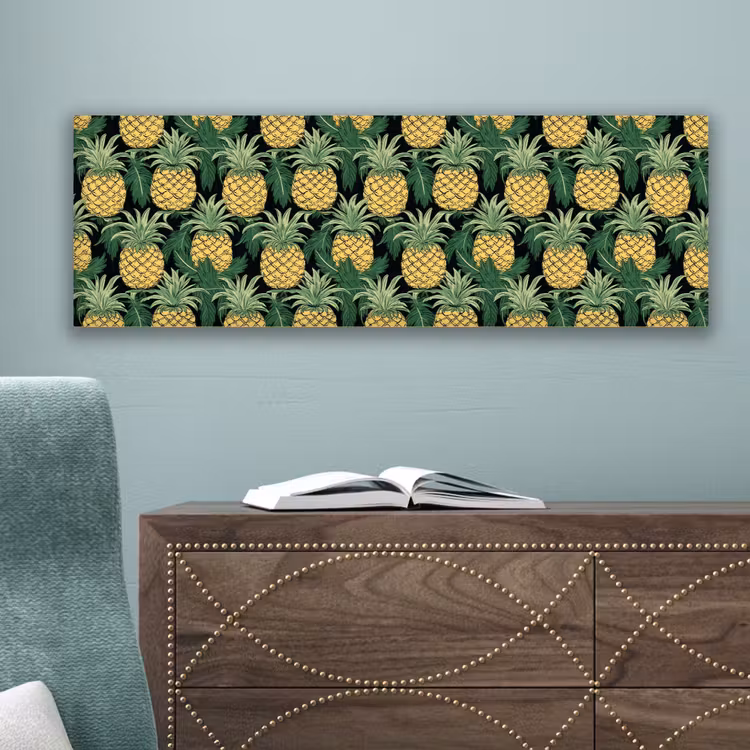 Patroon - Tropisch - Ananas - Illustratie canvas 2cm klein 828 -sfeer4