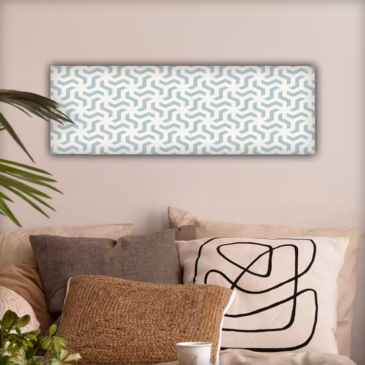 Patronen - Abstract - Groen - Geometrie canvas 2cm klein 828 -sfeer1