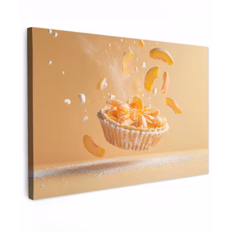Peach - Eten - Taart - Oranje canvas 2cm klein -z3d