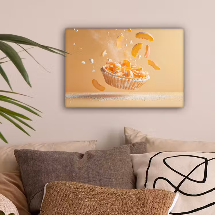 Peach - Eten - Taart - Oranje canvas 2cm klein -sfeer1