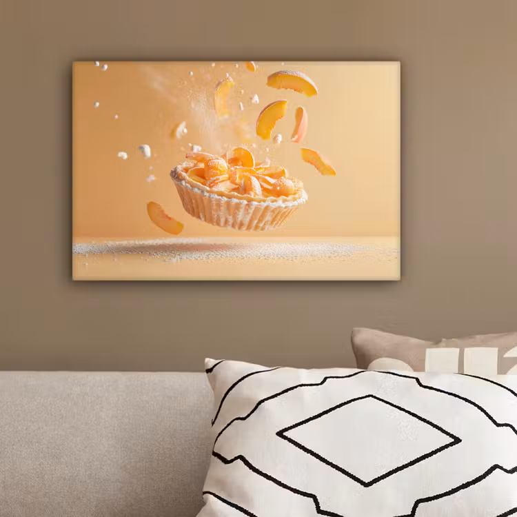 Peach - Eten - Taart - Oranje canvas 2cm klein -sfeer3