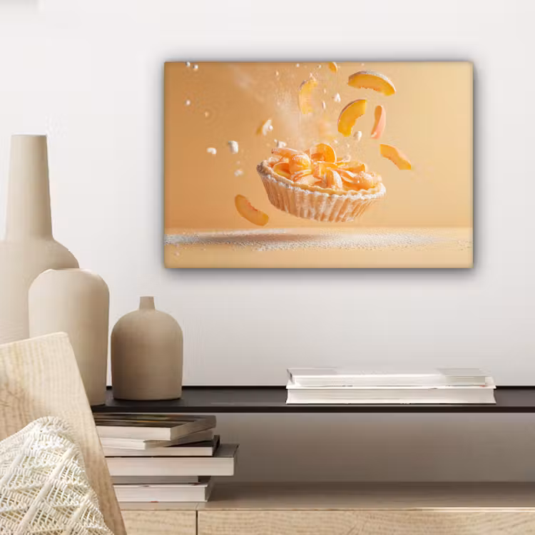Peach - Eten - Taart - Oranje canvas 2cm klein -sfeer6
