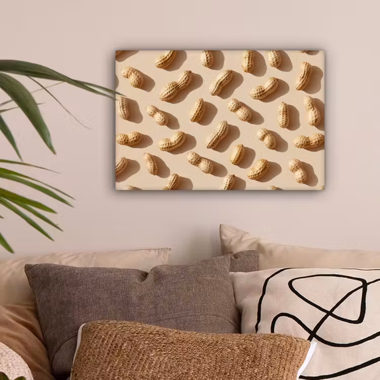 Pinda's - Patroon - Beige canvas 2cm klein -sfeer1