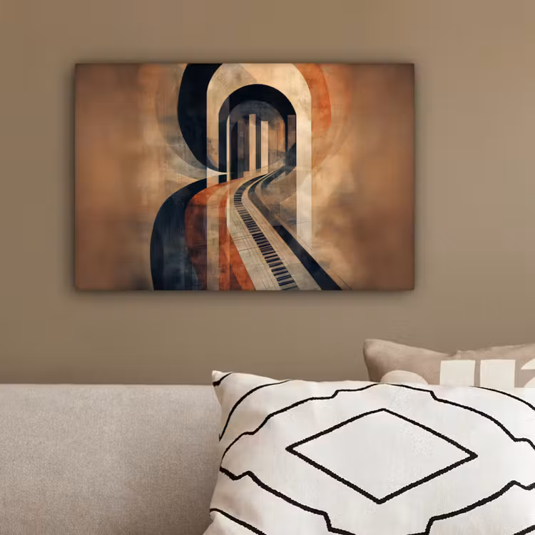 Piano - Toetsen - Abstract canvas 2cm klein -sfeer3